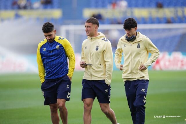 Álex Suárez, Juanma Herzog, jugadores de la UD Las Palmas
