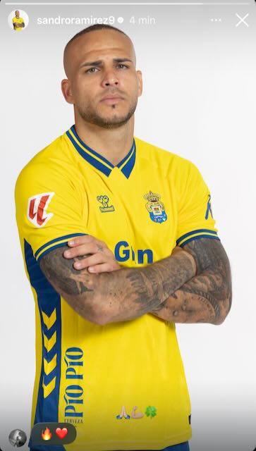 Screenshot | udlaspalmas.NET El delantero amarillo, inédito hasta el momento, ha compartido una foto en redes que invita a la esperanza. Las palabras de Luis García en rueda de prensa este viernes también abrían la puerta a su inclusión en la lista de convocados. Sandro Ramírez está más cerca que nunca de volver. El '19' amarillo apunta a