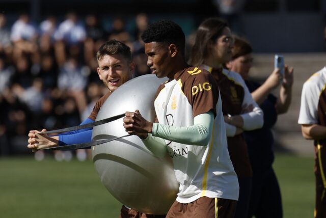 Marvin Park y Viti Rozada entrenamiento