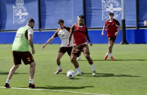 Sin tiempo que perder: Las Palmas se ejercita en Abegondo